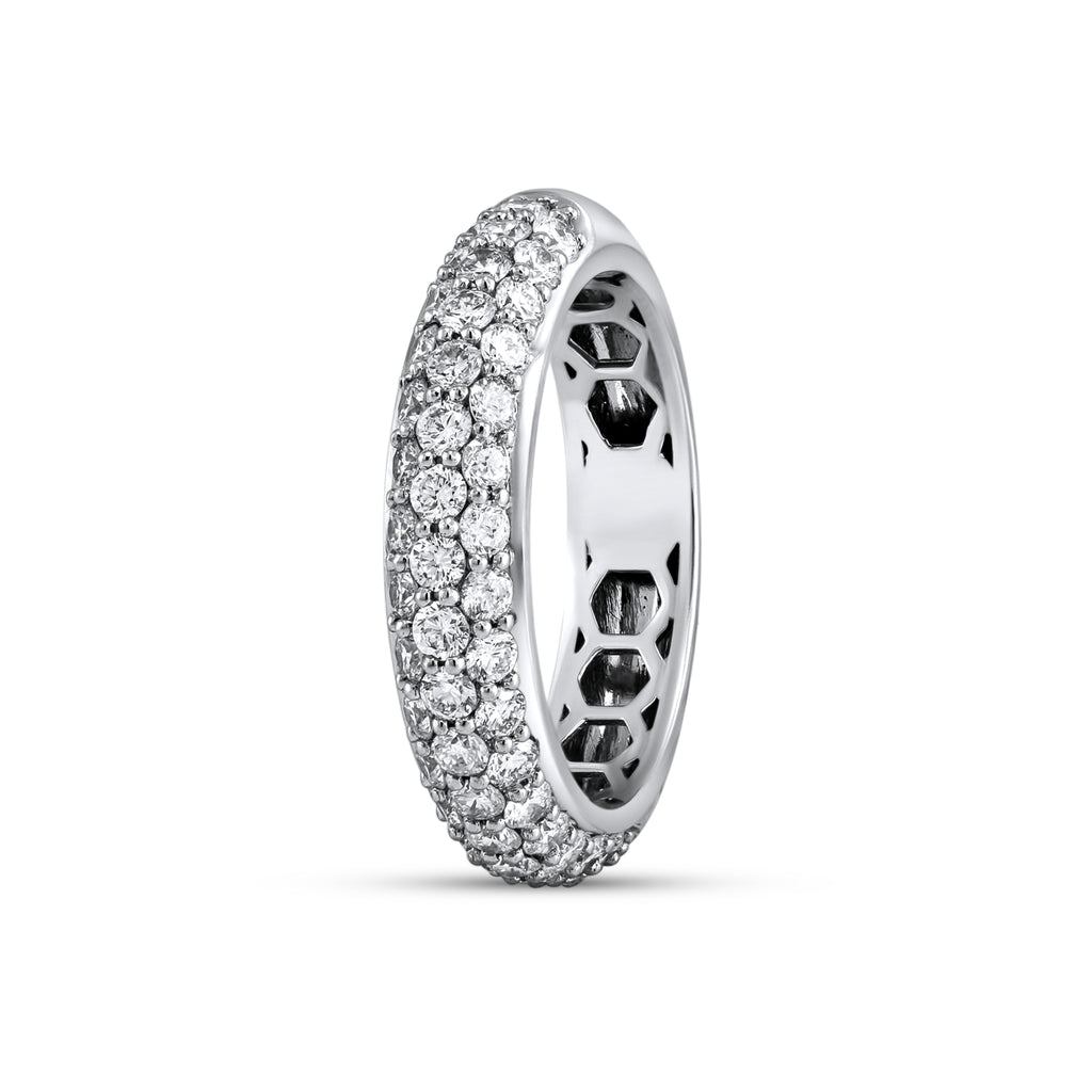 10K White Gold top Diamond Eternity Ring